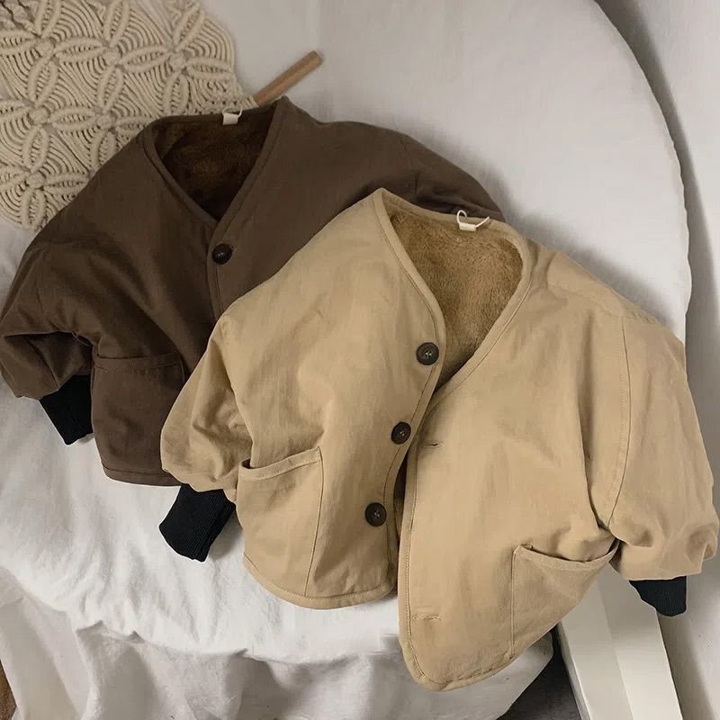 Wholesale Autumn and Winter Children Clothes Boys Handsome Coat Sets Kids Thicken Brushed Clothing Children Two-Piece Sets