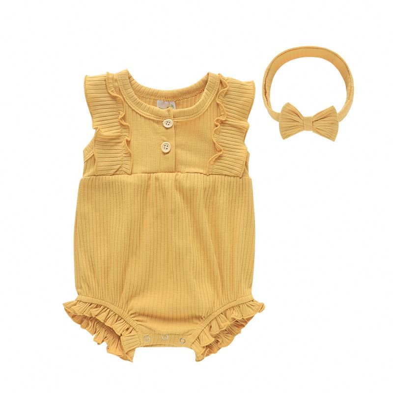 100% Cotton Newborn Boys Girls Jumpsuit Sleeveless Fashion Baby Clothes