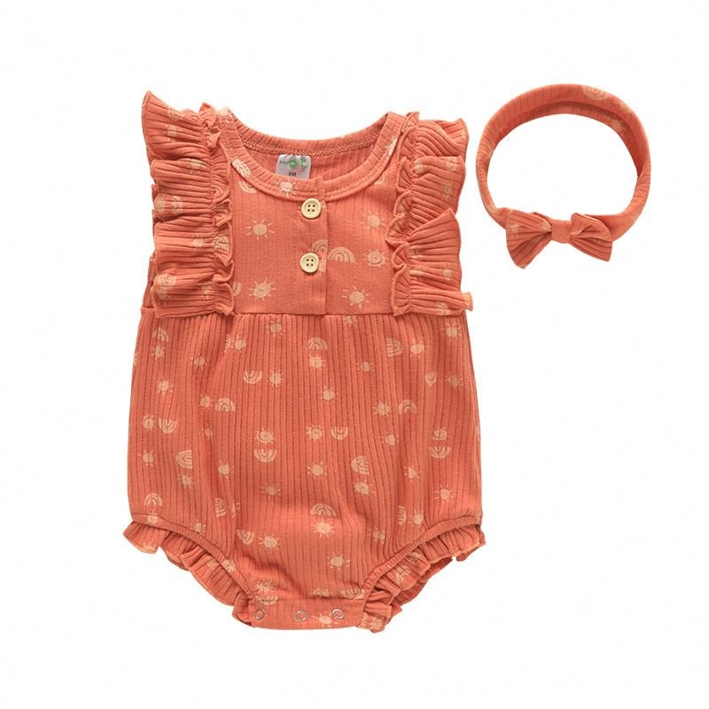 100% Cotton Newborn Boys Girls Jumpsuit Sleeveless Fashion Baby Clothes