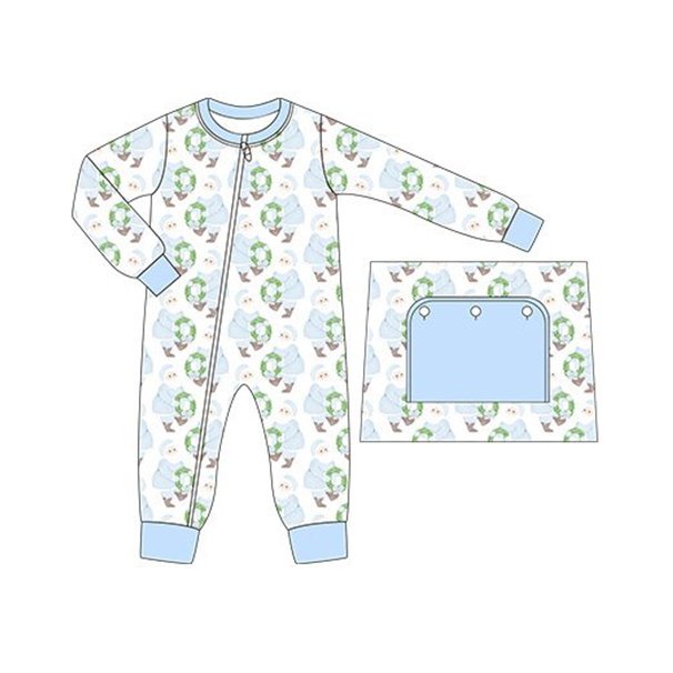 Preorder boutique Christmas santa print kids boys girls outfits kids pajamas sleepwear sibling children's clothing styles