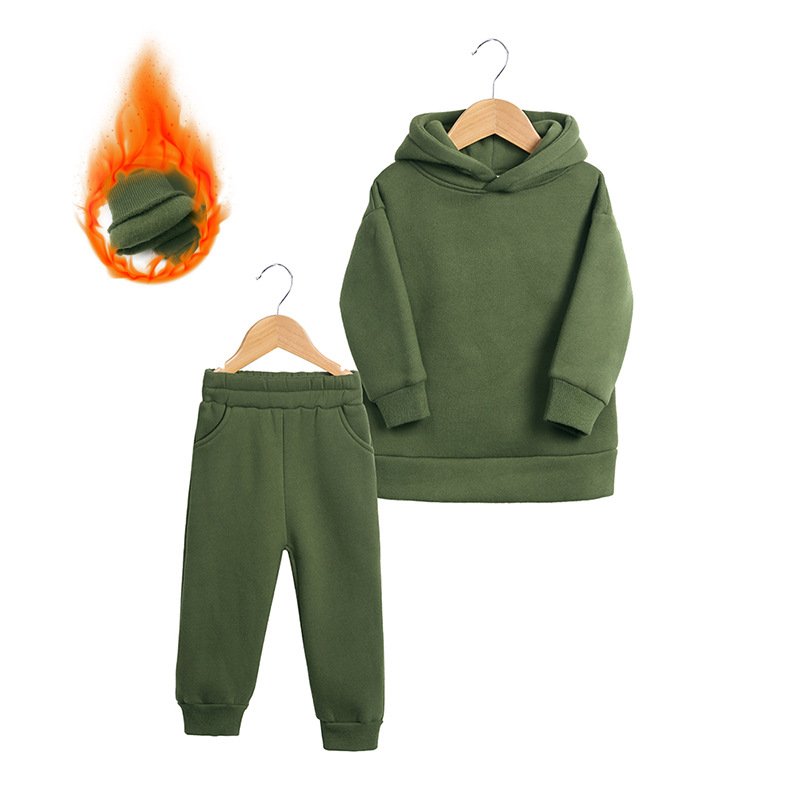 Autumn Children's Boys Clothing Set Kid Girls Sweatshirt Long Sleeve Hooded Top +Long Pants 2 PCS Outfits Tracksuits suit