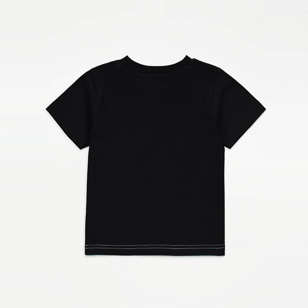 Latest 2025 Black Color Block T-Shirt and Shorts Outfits / Custom Made Logo Kids Clothing Sets Fashion 2pcs Kids Clothes Set