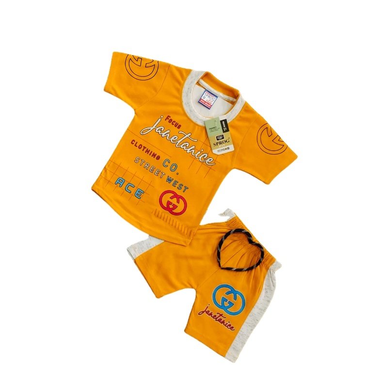 High Quality Soft and Comfortable 2-Piece Boys Clothing Set Includes T-Shirt and Shorts for Export Sale at Low Price