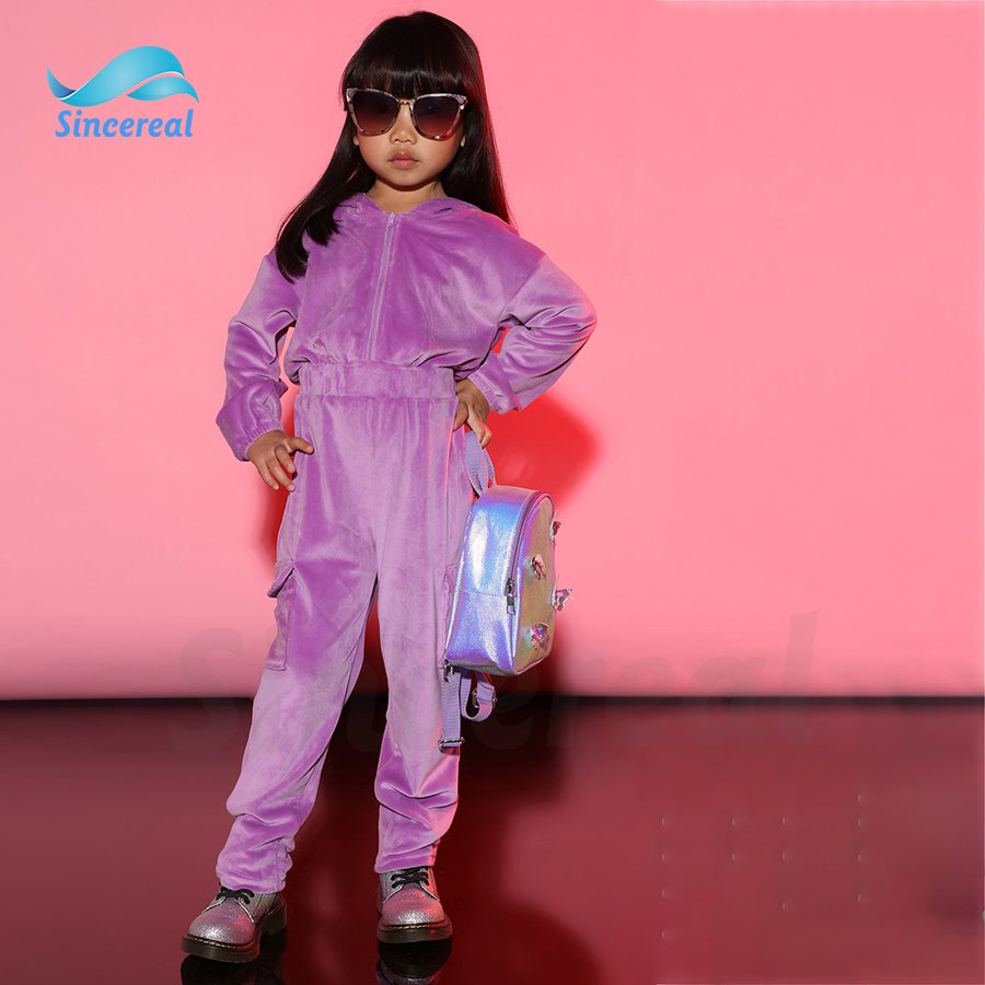 Sincereal Kids Autumn Clothes Clothes Set Velvet Jacket and Pant 2Pcs Spring Fall girl Velour Tracksuit Outfits Set