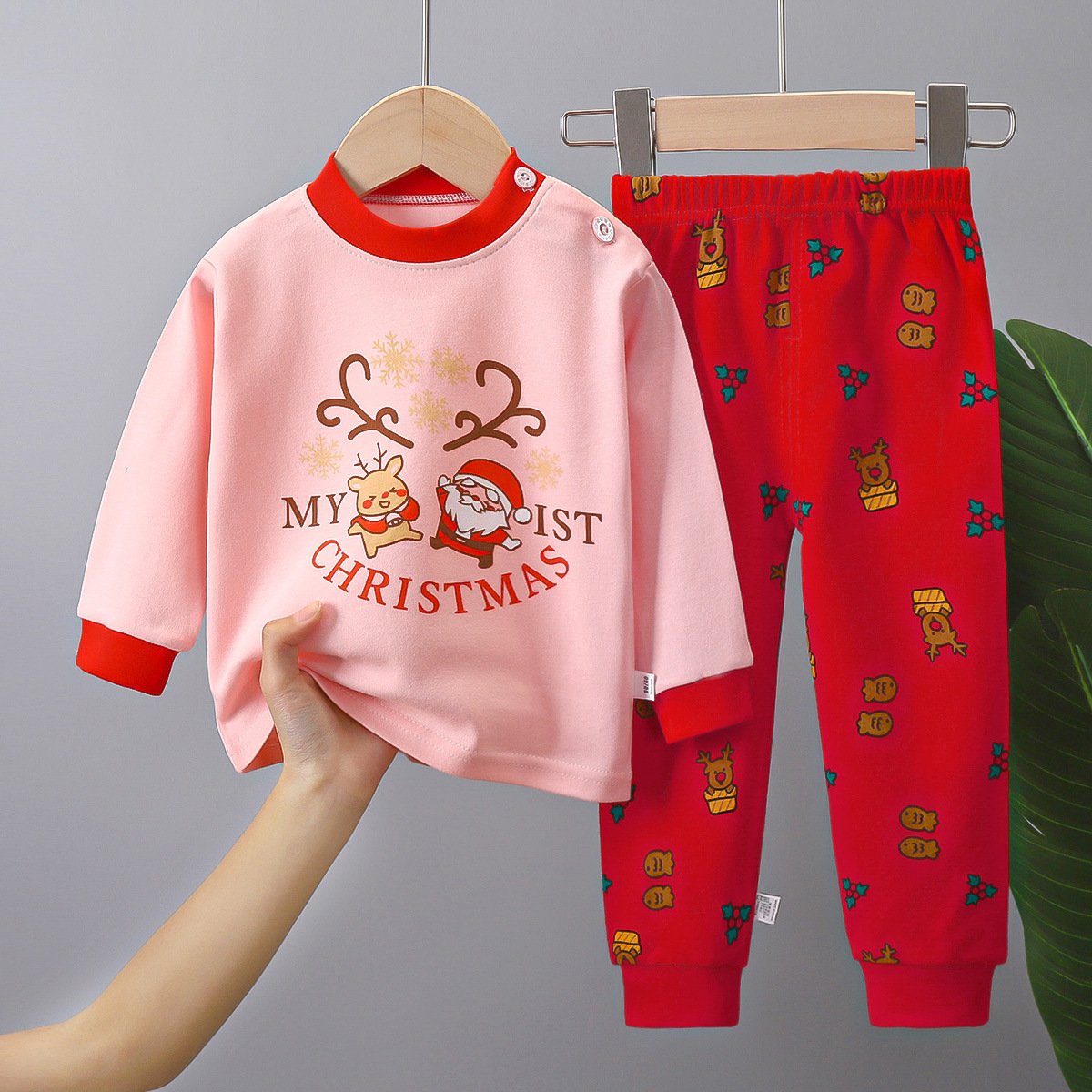 Wholesale Kids Pajamas Set Children Sleepwear Cartoon Printed Cotton Christmas Pyjamas Pijamas Girl Boy Nightwear Clothes Set