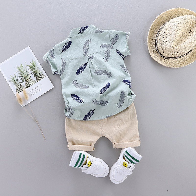 Toddler Baby Dress Clothes For Boys Summer Outfits Short Sleeve Shirts Shorts 1-4 Years Stylish Boy Clothing Set
