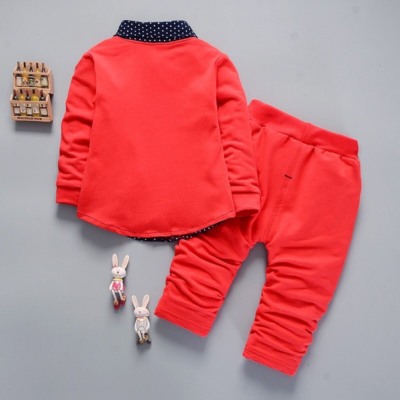 Boys Clothing Sets Autumn Kids Boy Clothes Suit Long Sleeve Shirts+pants 2PCS Children Gentleman Boy Outfits Set