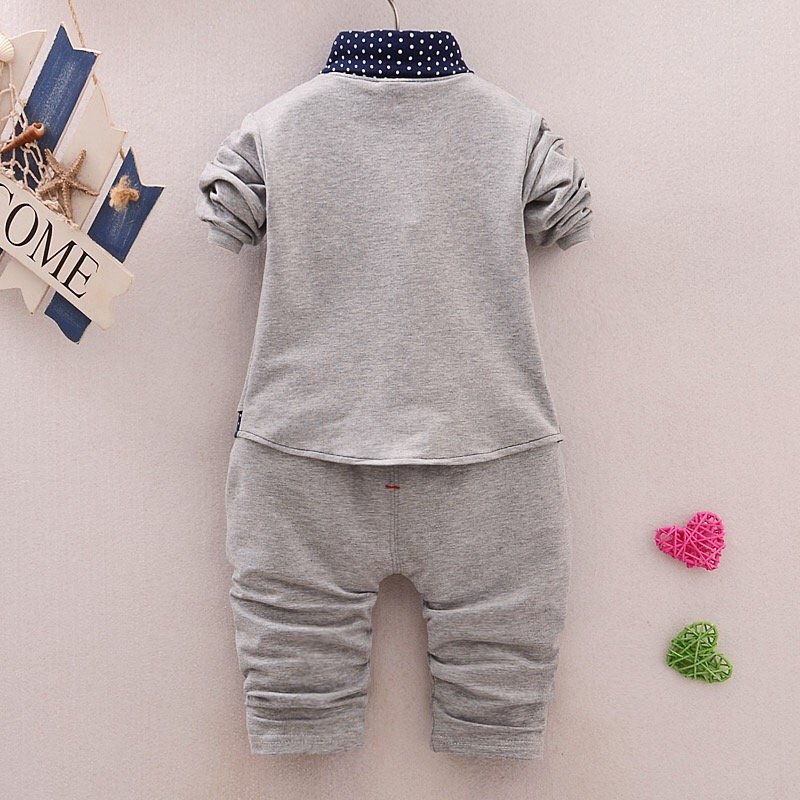 Boys Clothing Sets Autumn Kids Boy Clothes Suit Long Sleeve Shirts+pants 2PCS Children Gentleman Boy Outfits Set