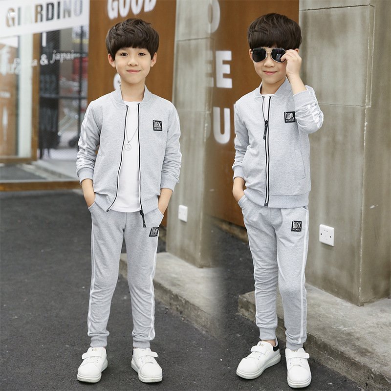 4-15 Years Old High Quality Boys Clothing Set Autumn Sports Children's Clothing Zipper Jacket + Pants 2PCS Boy Clothes