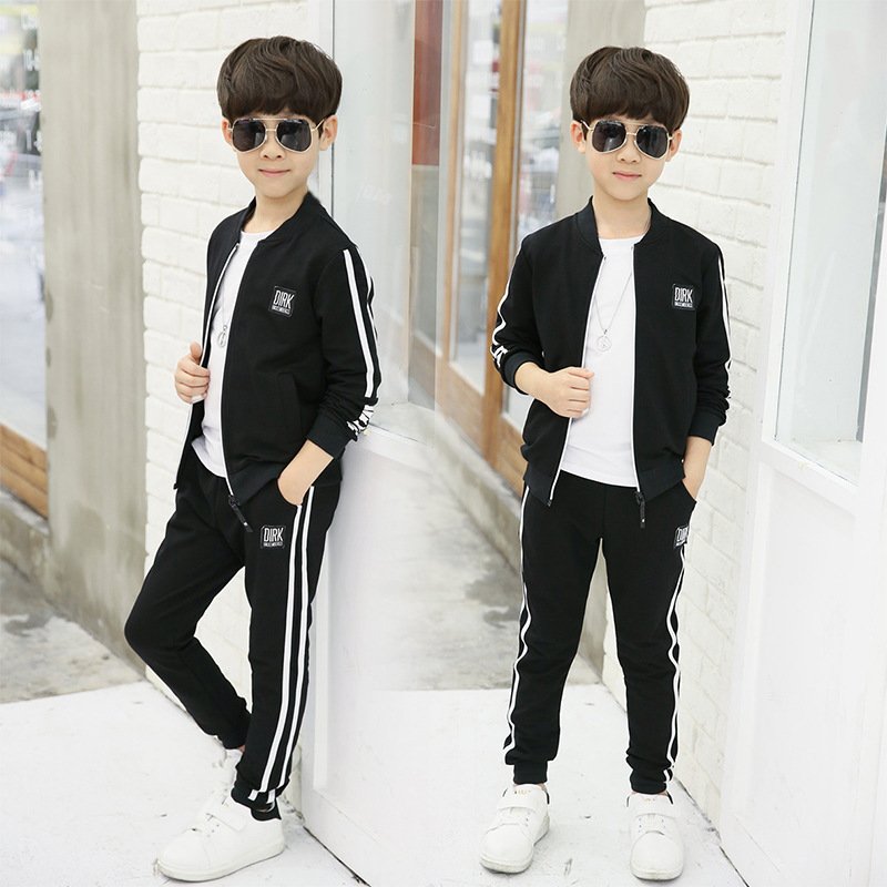 4-15 Years Old High Quality Boys Clothing Set Autumn Sports Children's Clothing Zipper Jacket + Pants 2PCS Boy Clothes