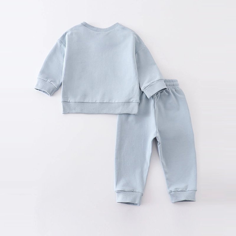 Organic cotton french terry kid jogger set tracksuits for children streetwear Boys clothing sets custom kids sweatsuit sets