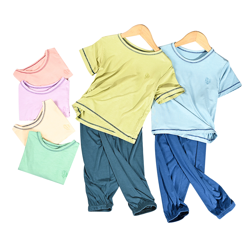 Summer Wholesale Children Kids Clothes Short Sleeve girl boy set