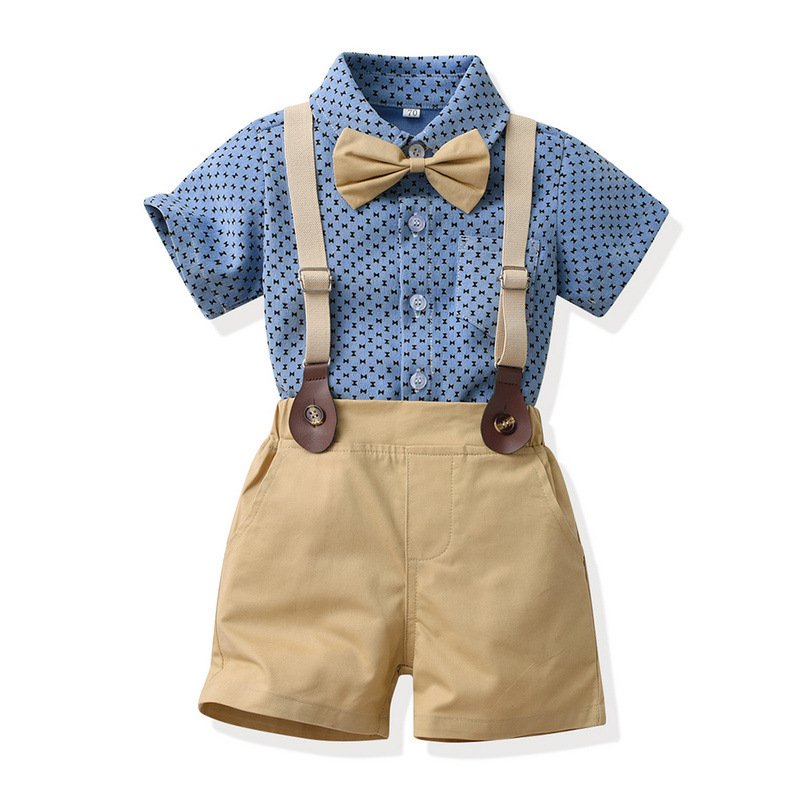 Factory Direct Summer Kids Outfits T Shirt Shorts Children Clothes For Boys 2 Pieces Clothing Set