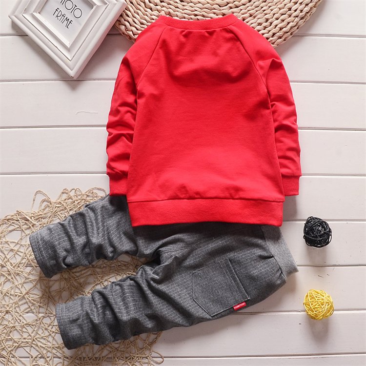 0-3 Yrs Baby Boy Clothing Sets Sweatshirt With Pockets+striped Pants 2pcs Spring Boys Clothes Set Children Fall Outfit Sports