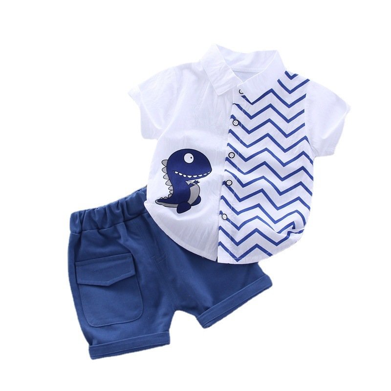 Baby boy clothing set children's suit short-sleeved children's summer pants suit clothing baby
