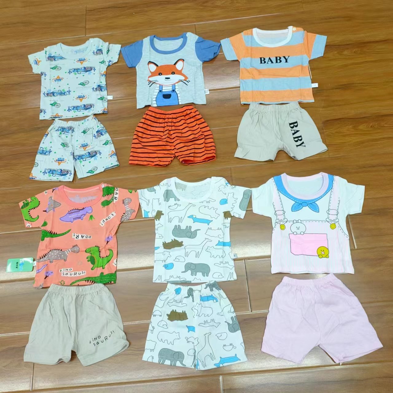 Baby clothing kids set clothes baby Summer Short Sleeve Tops Boys Girls Outfits 2 Pieces overstock assorted leftover surplus