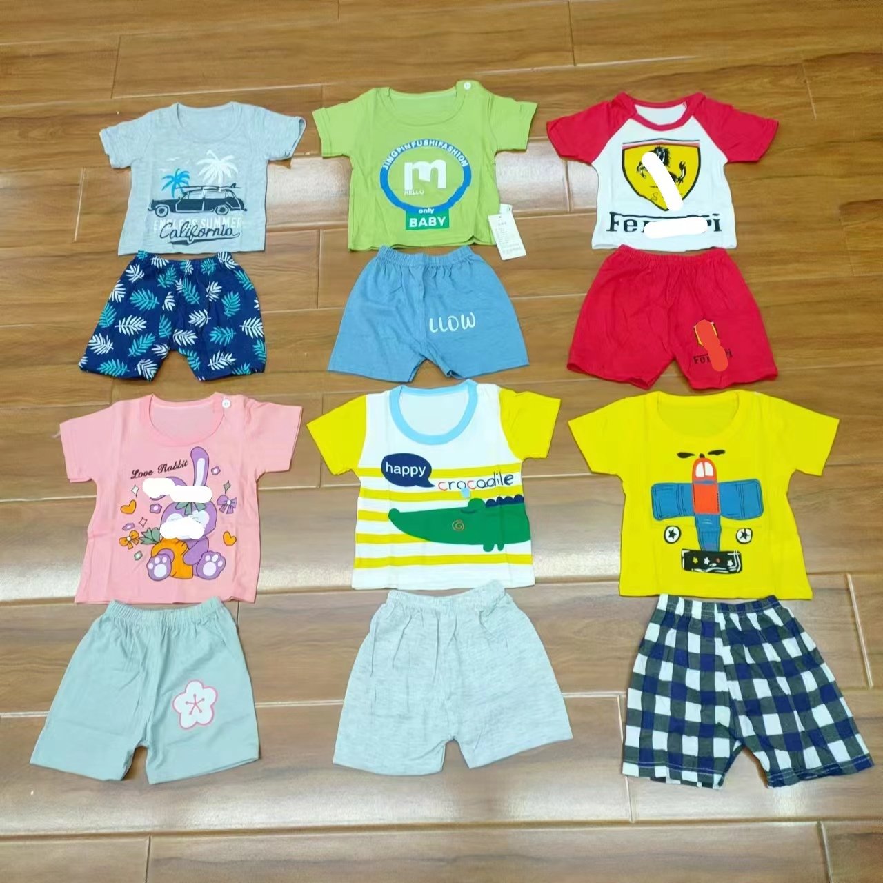 Baby clothing kids set clothes baby Summer Short Sleeve Tops Boys Girls Outfits 2 Pieces overstock assorted leftover surplus