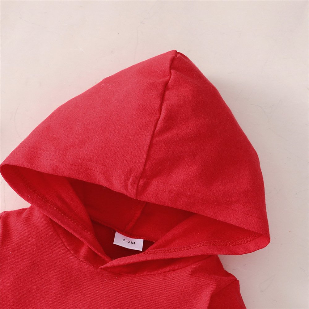 Baby Clothes Set Hooded Long Sleeved 2 Piece Suit Baby Boy Clothes 6-12 Months
