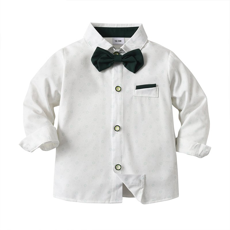 New Style Boy Clothing Set Autumn Long Sleeve Shirt + Suspenders Trousers Kids Birthday Party Costume Children Gentleman Suit