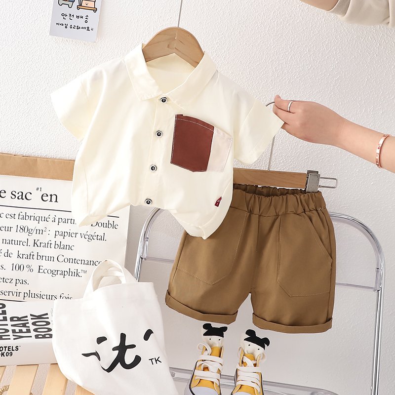 2024 Summer Wholesale Kids Clothing Casual Cotton T-Shirt Tops Printed Shorts Sets for Baby Boys Children's Casual Clothes