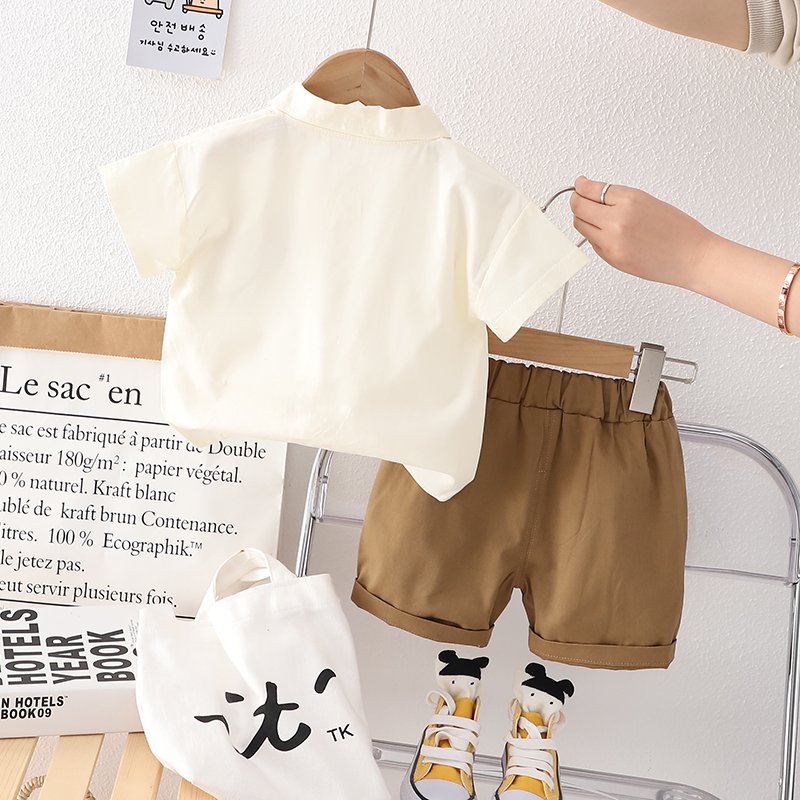 2024 Summer Wholesale Kids Clothing Casual Cotton T-Shirt Tops Printed Shorts Sets for Baby Boys Children's Casual Clothes