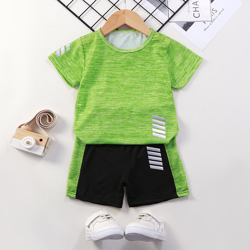 New arrival high quality children summer sports suits sets wholesales Boy's breathable quick-drying sportswear kid clothing