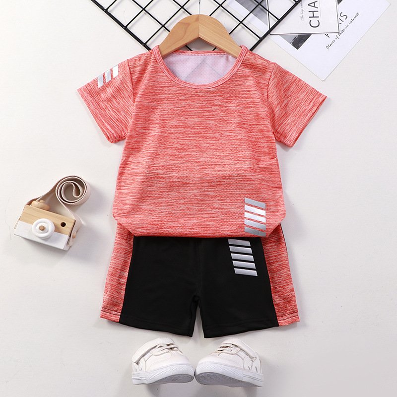 New arrival high quality children summer sports suits sets wholesales Boy's breathable quick-drying sportswear kid clothing