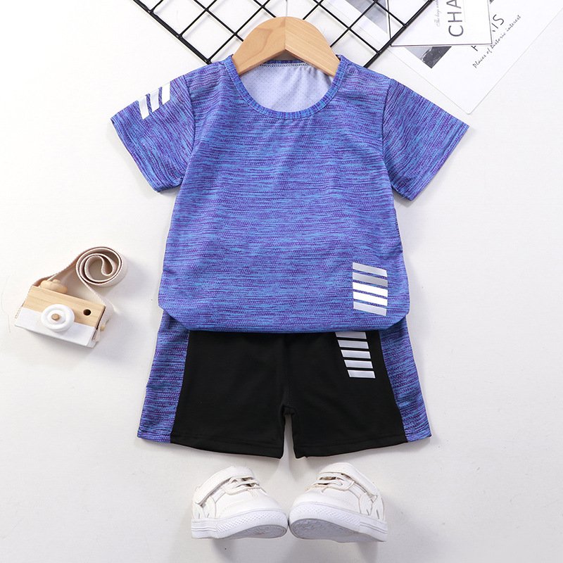 New arrival high quality children summer sports suits sets wholesales Boy's breathable quick-drying sportswear kid clothing