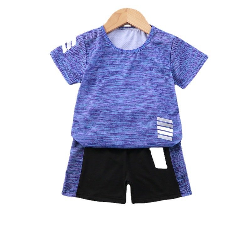 New arrival high quality children summer sports suits sets wholesales Boy's breathable quick-drying sportswear kid clothing
