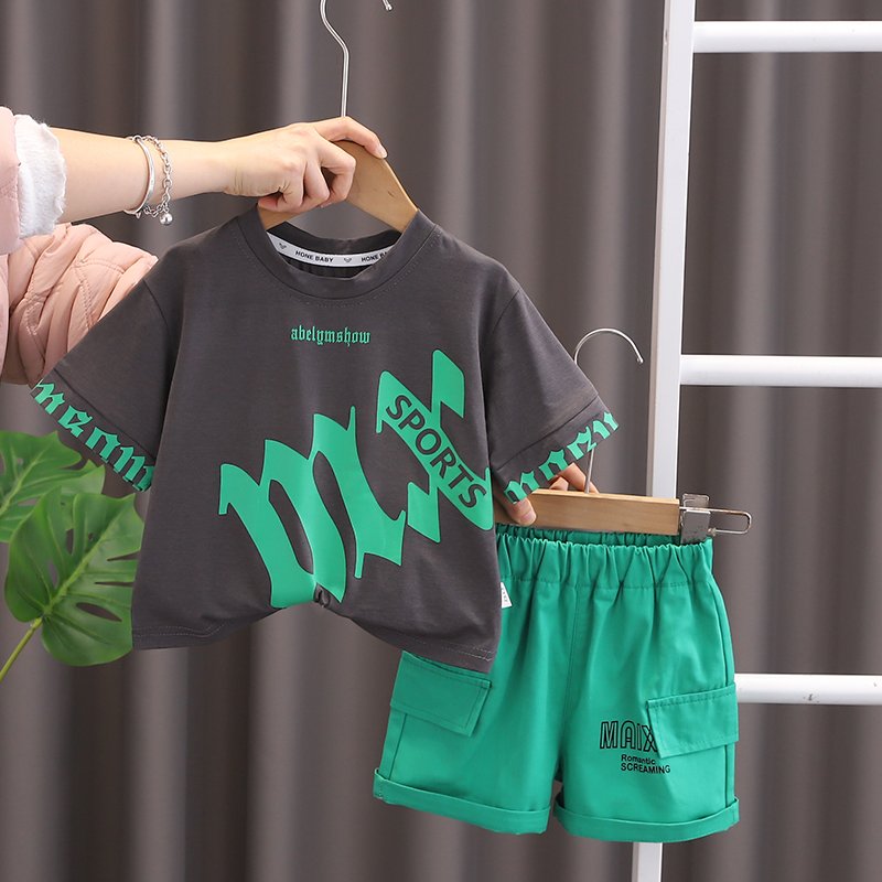 2024 New Summer Baby Clothes for 3 Years Kids ODM Supply Cheap Cartoon Character Outfit Shorts and jeans boys Shorts Sets