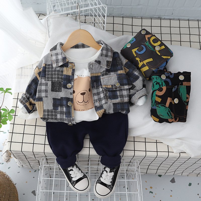 Autumn Kids clothing sets Children 3 pieces long sleeve boys Clothing Sets