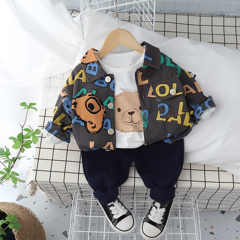 Autumn Kids clothing sets Children 3 pieces long sleeve boys Clothing Sets