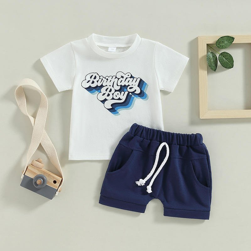 Latest Style Low Price Summer Popular Custom Pattern Printed Kids Boys Clothing Sets