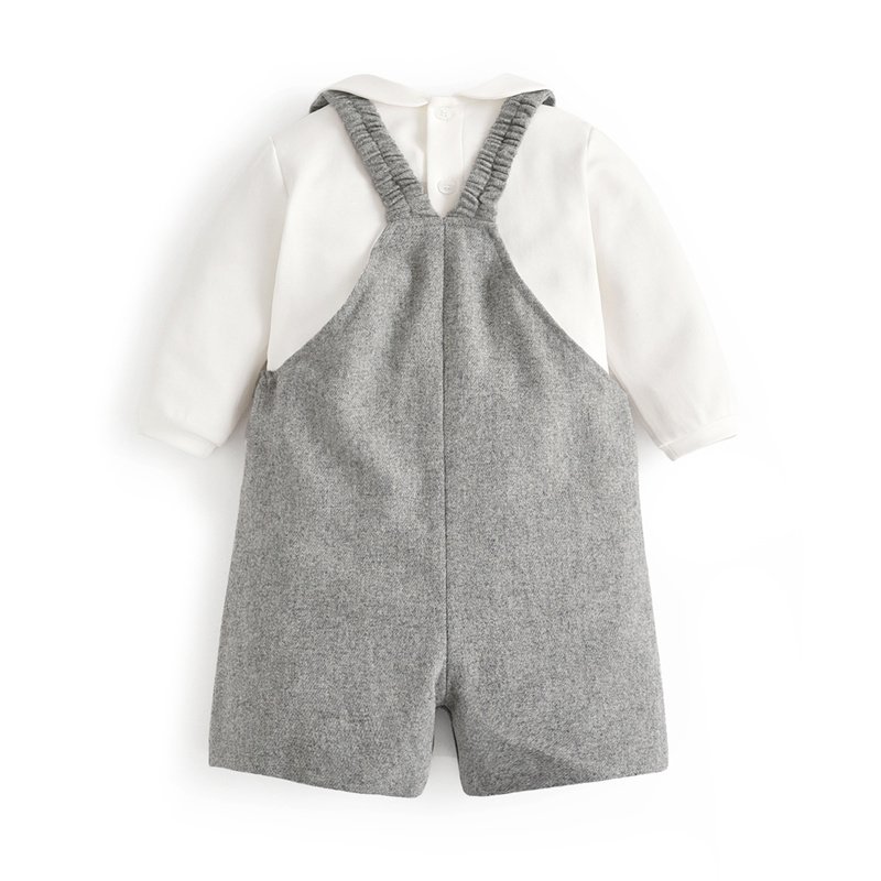 Kids Autumn Spanish Boutique Two Piece Embroidery Long Sleeve Shirt Pants Children Overall Clothes Outfit Baby Boy Clothing Set