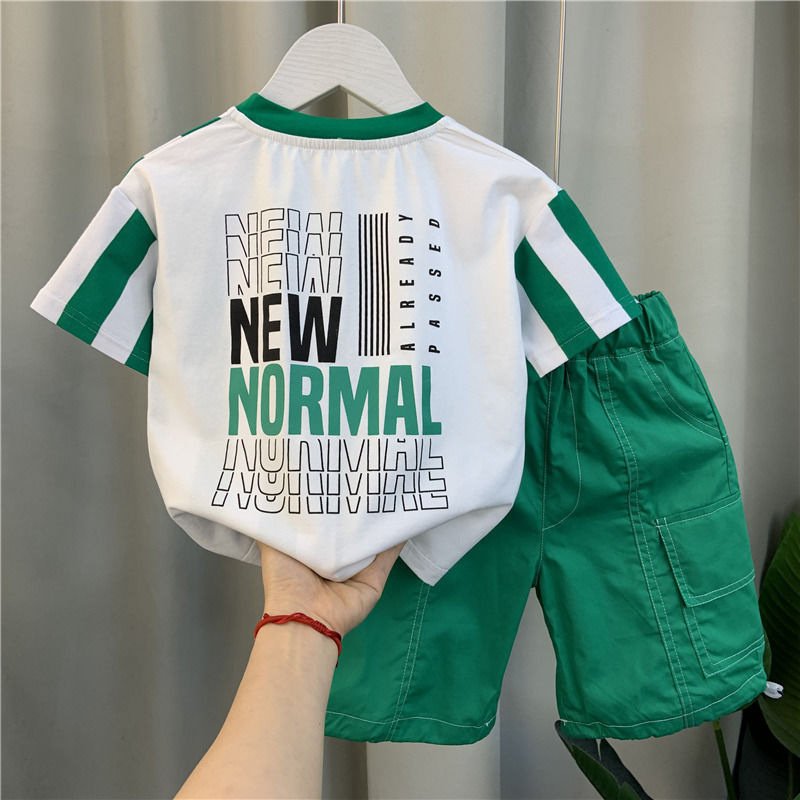 Ms-564 2024 Kids Baby Boys Summer Clothing Sets 3-4 Years Printed Tshirt+Shorts Child Kids Clothing Sets for Boys Toddler