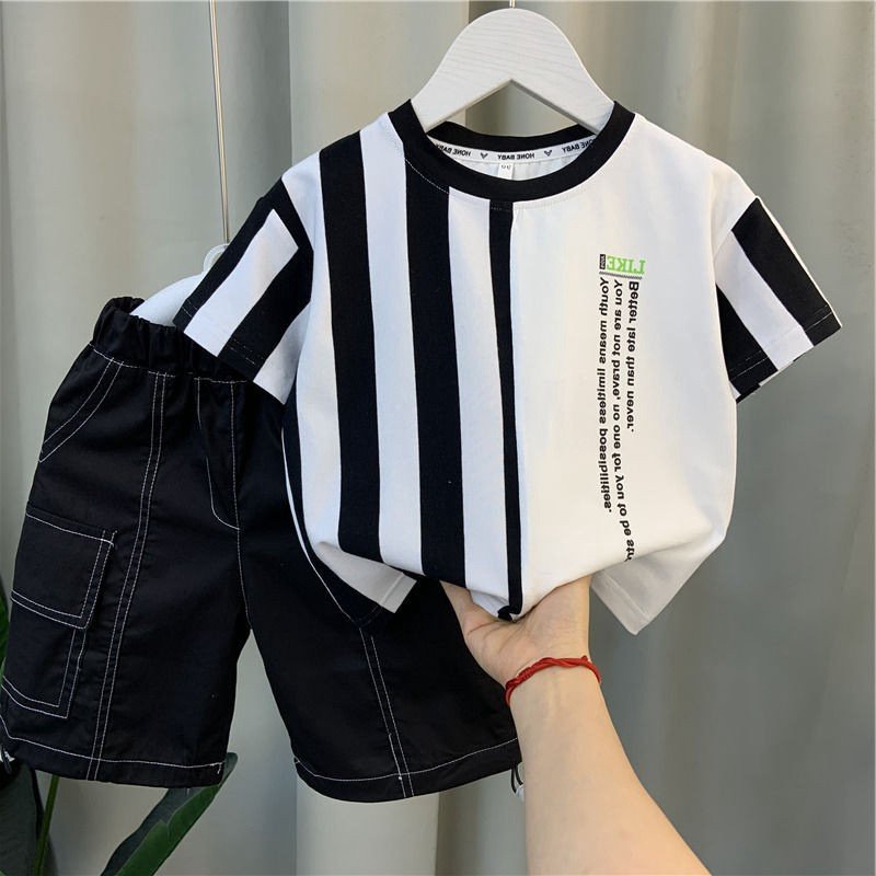 Ms-564 2024 Kids Baby Boys Summer Clothing Sets 3-4 Years Printed Tshirt+Shorts Child Kids Clothing Sets for Boys Toddler