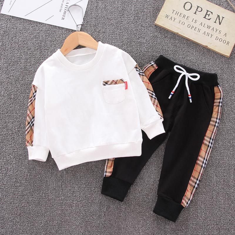 Hot New Boys Autumn Suit Children's Clothing Baby Out Clothes Boy Sports Two-Piece Set