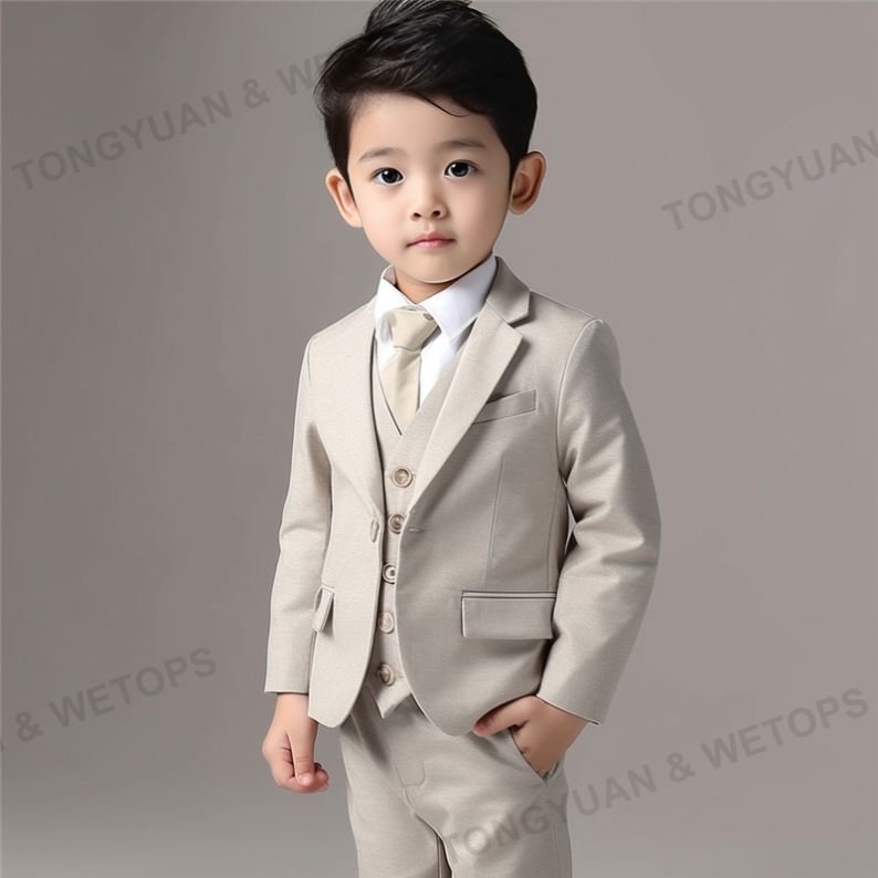 Custom Clothing Looks Sharp 1Y To 6Y Boys Suits Baby Birthday Cloth Set Classic Long Sleeve Wedding Suits For Kids Boys