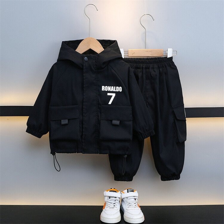 Wholesale Newest Spring Autumn Children Suits Hooded Jacket+Pants 2pcs Fashion Kids Boy Clothes Sets