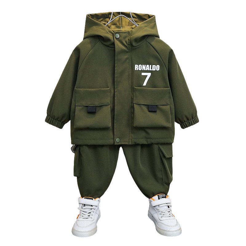 Wholesale Newest Spring Autumn Children Suits Hooded Jacket+Pants 2pcs Fashion Kids Boy Clothes Sets