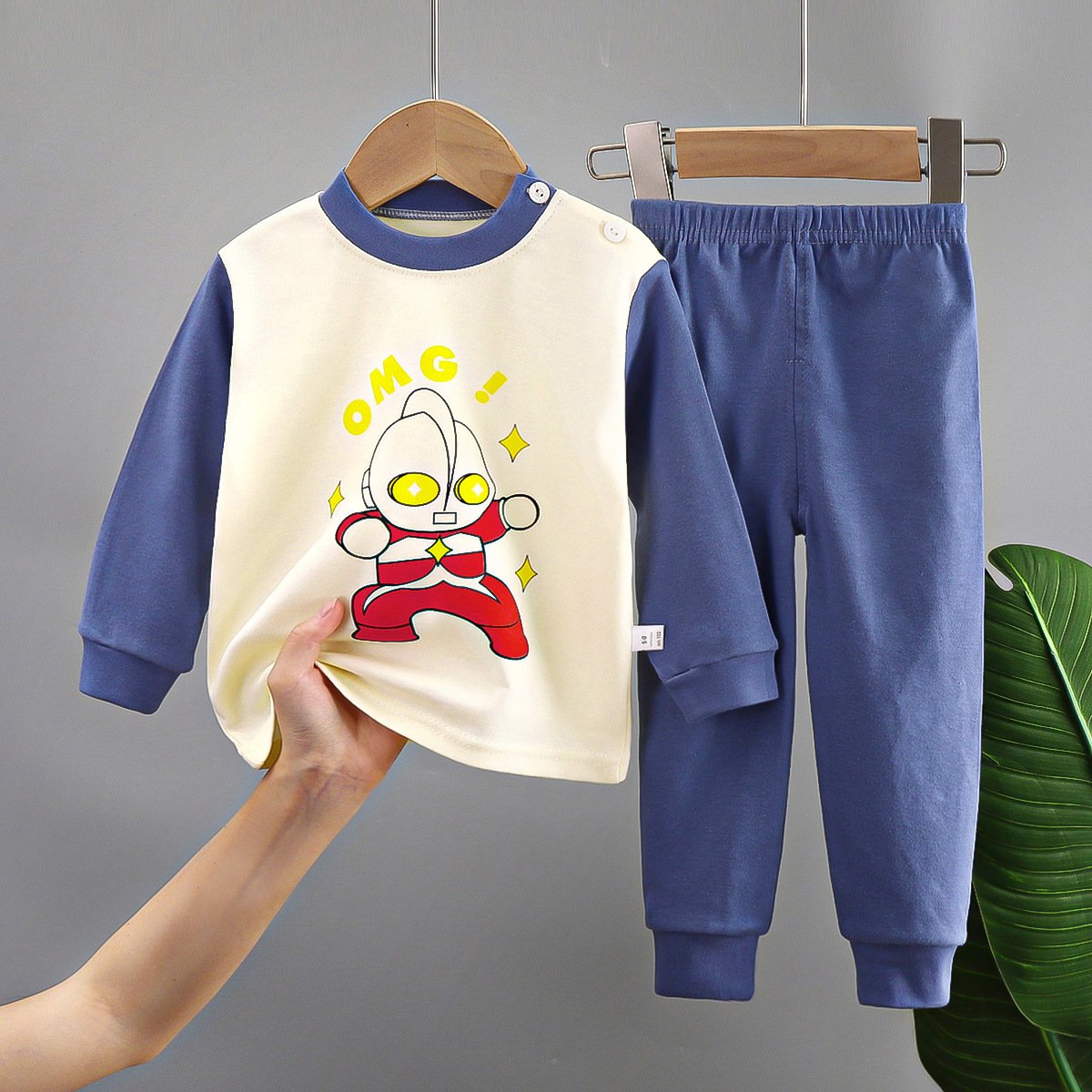 0-6Year Kids Pajamas Baby Boys Clothing Print Long Sleeved Cotton Kids Children Sleepwear Cotton Kids Pajamas