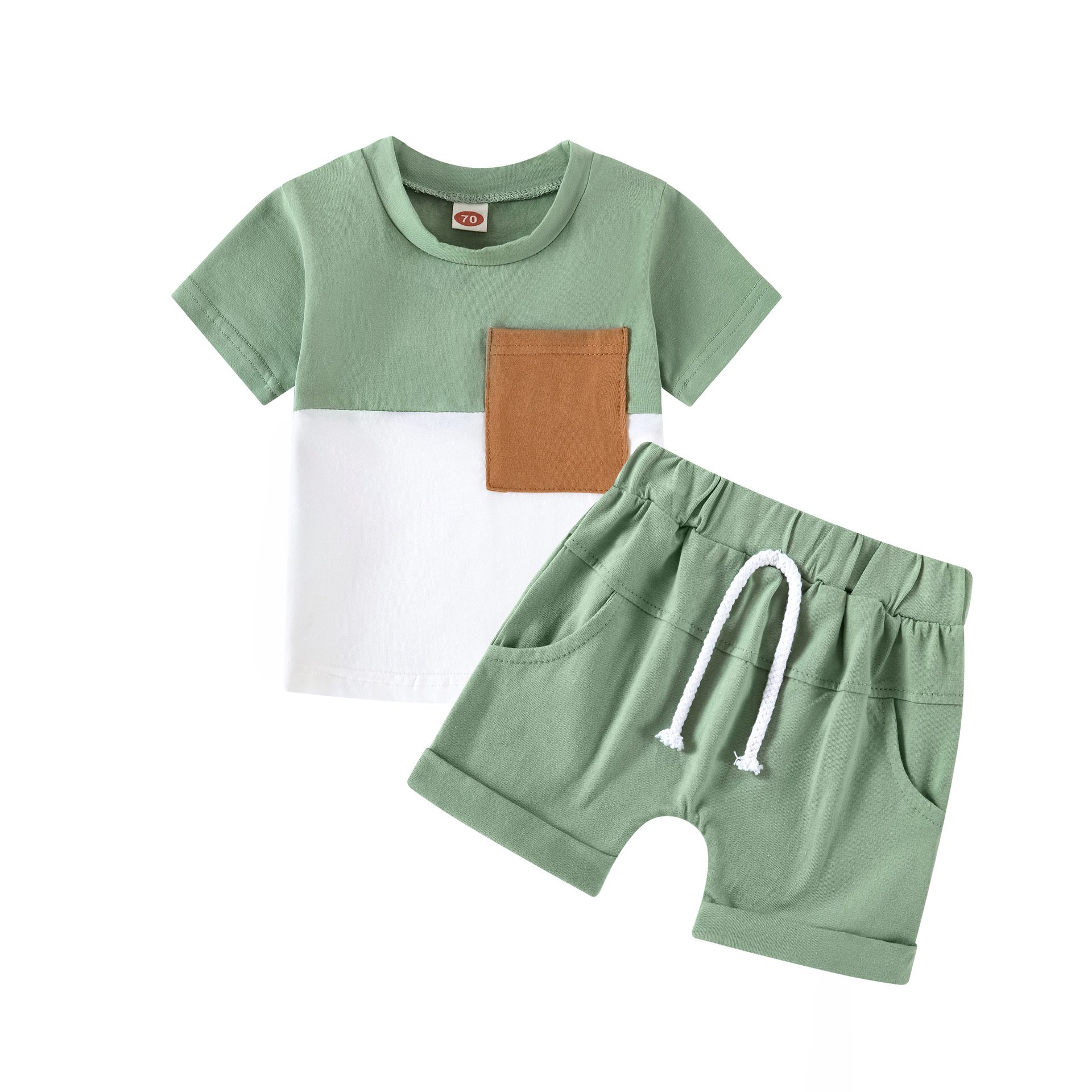 2023 Hot sale black & white color block boy set toddler boys clothing sets for 0-3 years