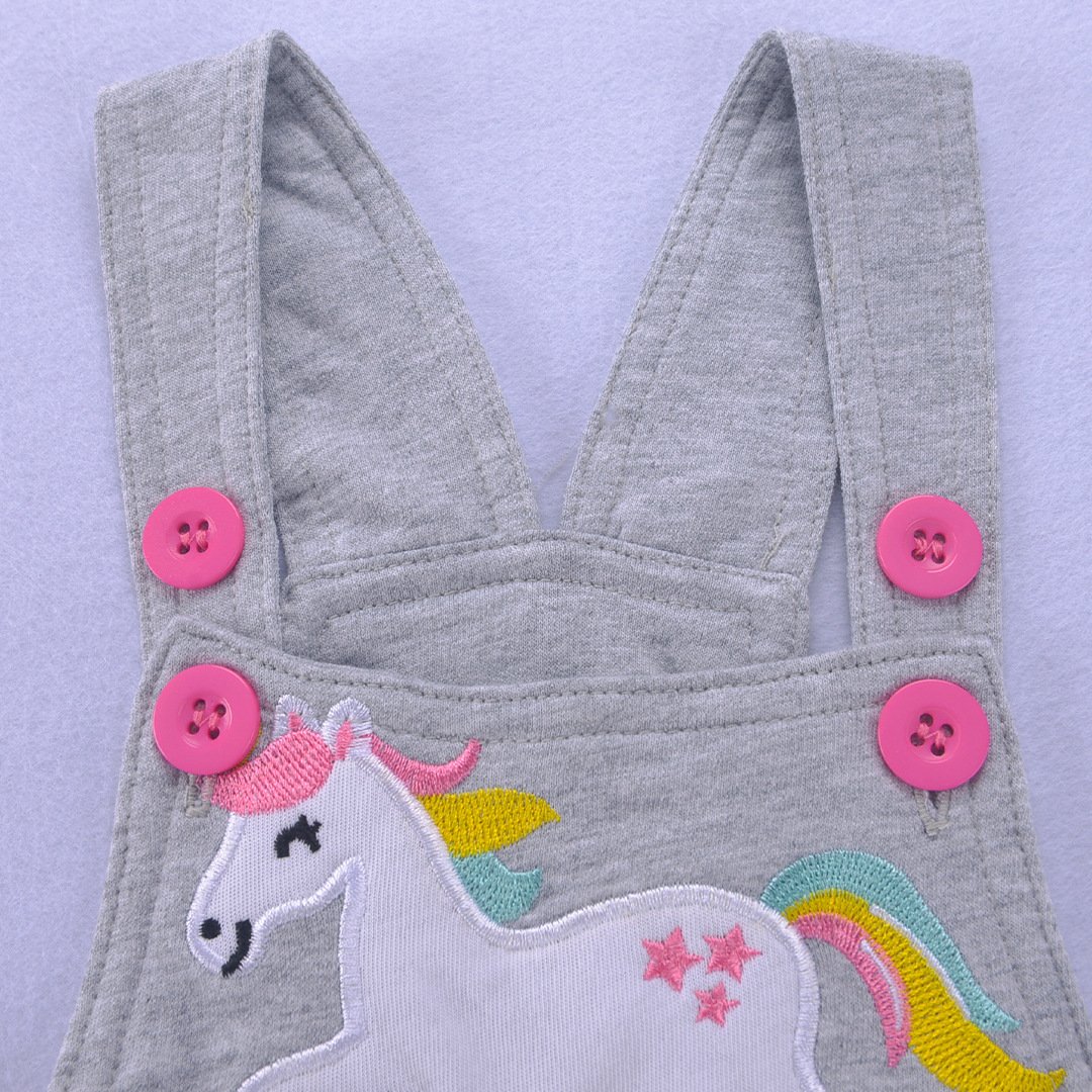 Summer 2-Piece Baby Clothes Set Cotton T-Shirt And Dungaree Set Cute baby overalls