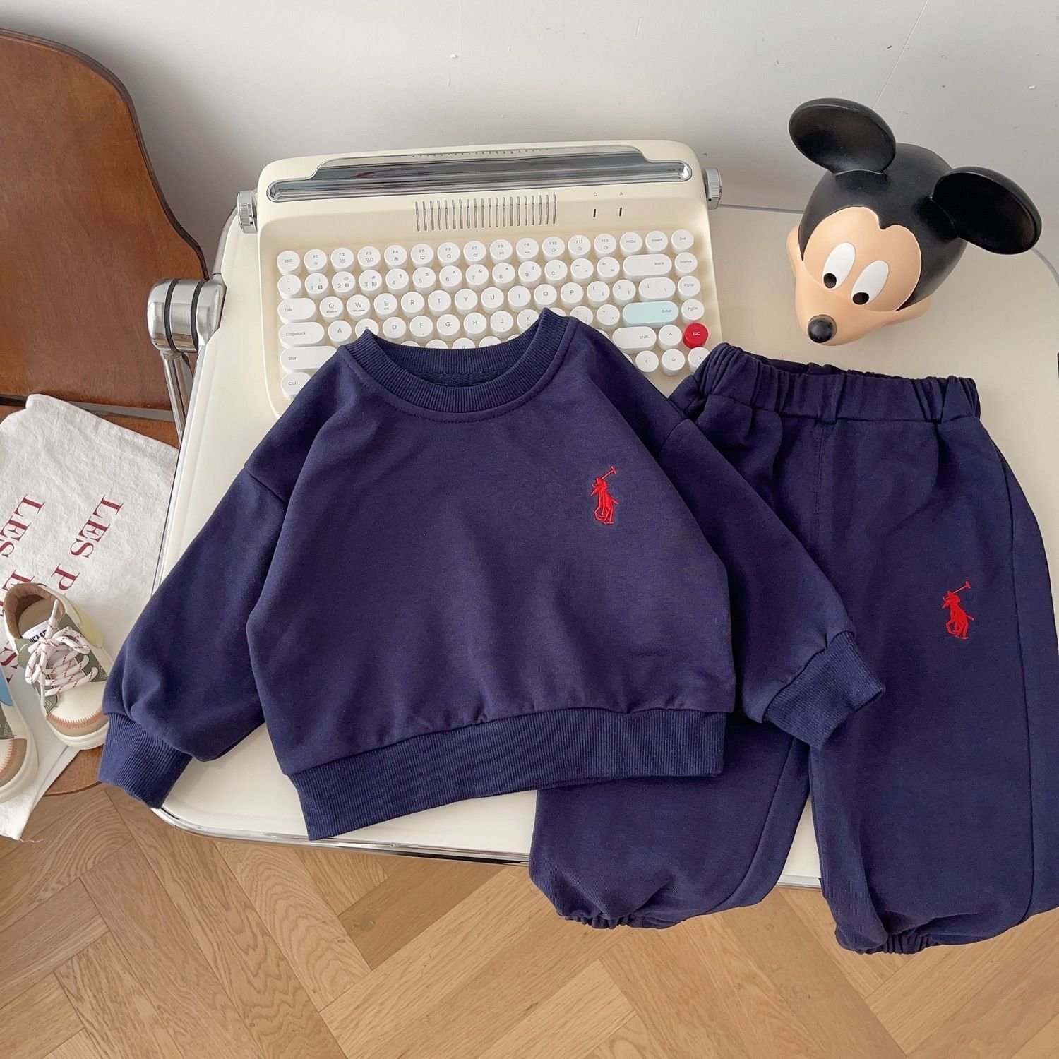 Wholesale Kids Clothing Two Piece Set Print Boys Long Sleeve Crew neck hoodie and pants