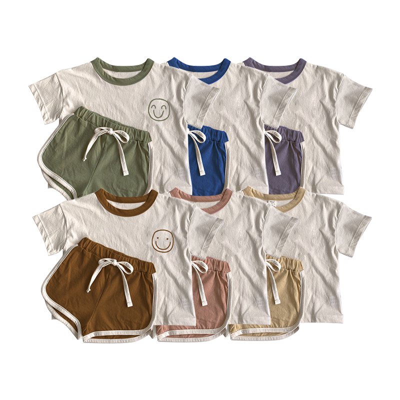 2024 Summer New Clothing Sets Boy Casual Children's Wear Baby Boys T-shirt Trousers 2 Pieces Clothes Sets