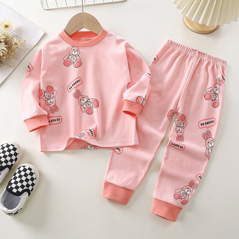 boys clothing sets cotton children's 2024 new home clothes girls spring and autumn thermal underwear ropa de nios y nias al