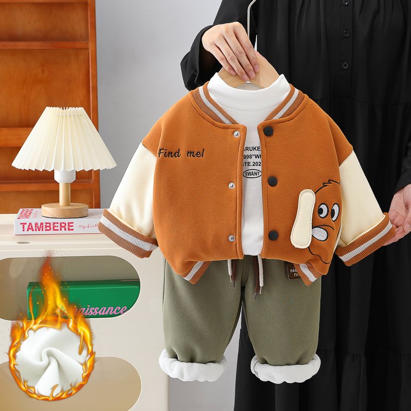 Unisex Short Sleeve Baseball Jacket Letter Print Leisure Sports Suit for Boys for Autumn & Winter Motorcycle Activities