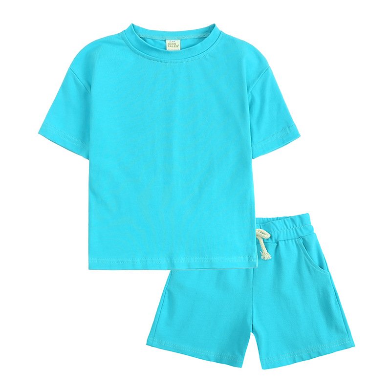 6856 Children Toddler Boys Summer Clothing Short Sleeve Tracksuits