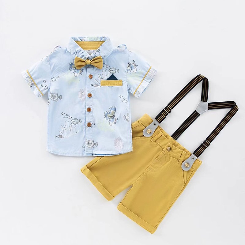 Custom Bulk Boy New Born Baby Clothes Sets 1-5 Years Formal Party Boys Romper Suits Set 3-6 Months Baby Boy Clothes Clothing