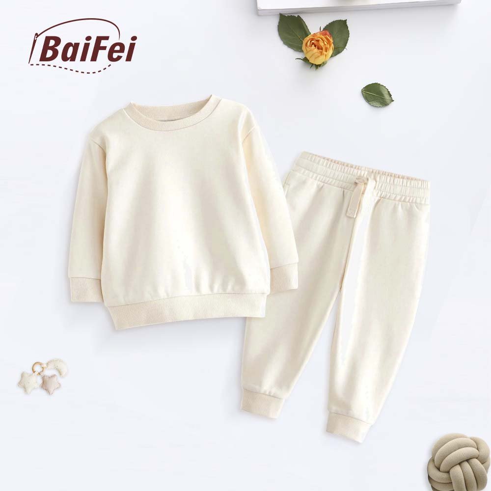 Customized Kids Hoodies Set Comfortable 100% Cotton Children's Sportswear with Private Label OEM Boy Clothing Sets
